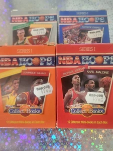 1990 NBA Hoops Series 1-4 Collect A Books 4 Box Set - Factory Sealed - JORDAN! - Picture 1 of 6