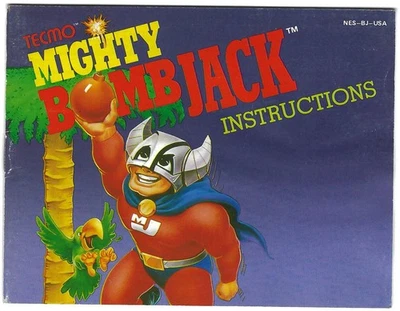 MANUAL ONLY Mighty Bomb Jack (Nintendo NES, 1987) Authentic Clean Complete - Image 1 of 3