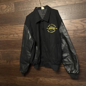 Los Angeles Lakers 1987-88 Back to Back Champions Jacket Wool Leather 3XL USA - Picture 1 of 10