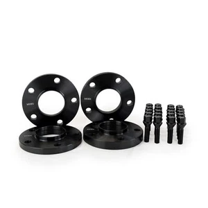 Wheel Spacers Black Staggered 15/20mm & Bolts For BMW 3 Series E Series 2 Pairs - Picture 1 of 9