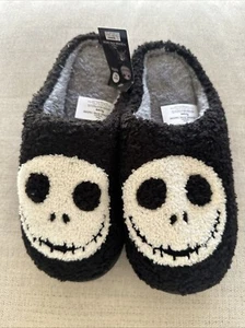 Nightmare Before Christmas: M/L Unisex Jack Skellington Plush Slippers, NWT - Picture 1 of 2