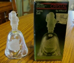 Vintage Artmark 1987 Santa Claus Christmas Bell Lead Crystal West Germany - Picture 1 of 4