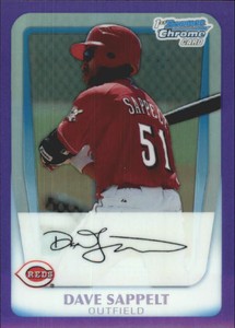 2011 Bowman Chrome Prospects Purple Refractors Baseball Card #BCP37 Dave Sappelt