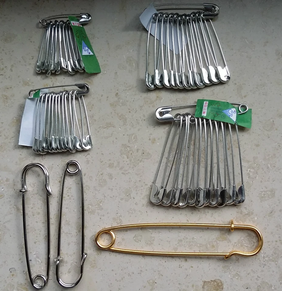 Sicherheitsnadeln Länge 3,2 cm 3,7 cm, 4,5 cm, 5,7 cm, 7,5 cm 10 cm - Bild 1 von 1