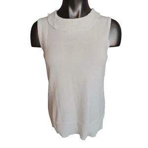 Cable & Gauge Women's White Sleeveless Top Medium - Picture 1 of 3
