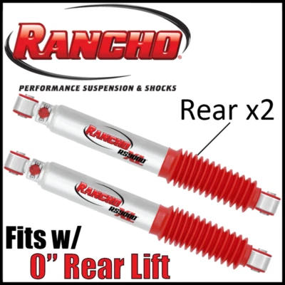 Rancho RS9000XL Rear Gas Shocks PAIR 2001-10 Silverado Sierra 2500 HD w/0" Lift - Image 1 of 3