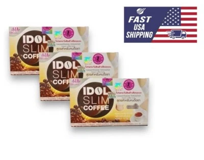 3x IDOL SLIM Premium Café Instantáneo Control de Peso Resistencia Quema Grasa Dieta Pérdida Foto 1 de 4