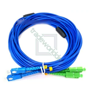Armored Cable SC/UPC-SC/APC Single-Mode 9/125 Duplex Fiber Optic Patch Cord 5M - Afbeelding 1 van 1