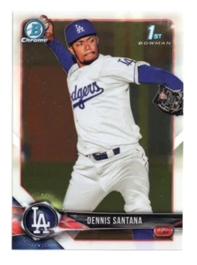 DENNIS SANTANA 1ST BOWMAN 2018 BOWMAN CHROME PROSPECTS - Picture 1 of 1