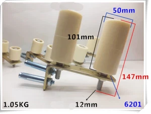 6L-5 101mm x 50mm Sliding Gate Upper Guide Nylon Roller w/ Electroplated Bracket - Picture 1 of 1