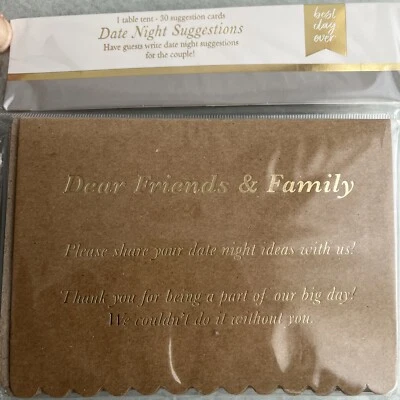 Las mejores tarjetas de sugerencias de ideas de boda ducha fiesta día para citas noche Foto 1 de 4