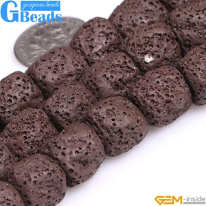 Cuentas de lava volcánica de 12x14 mm colores surtidos para hacer joyas envío gratuito 15" - Imagen 1 de 48