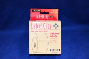 Dymo 3.5" Diskette Labels (120320) Sealed! 320 in a roll! 2 1/8 x 2 3/4 HTF - Picture 1 of 1
