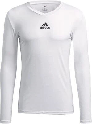 Adidas Mens Base First Layer Thermal Top T Shirt Crew Football Skins Baselayer - Image 1 of 2