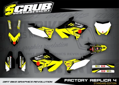 Calcomanías Polisport RESTYLE gráficos RM125 RM250 2001-2008 Suzuki RM 125 250 Foto 1 de 4