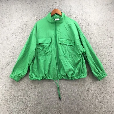 Pulôver feminino Diane Von Furstenberg Wind Breaker XL verde 1/4 zíper - Imagem 1 de 4