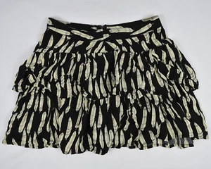 NWT Aeropostale Bethany Mota Ruffled Rayon Skirt Junior's Size XS Feather Print - Picture 1 of 13