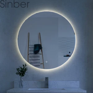 Specchi bagno LED Sinber rotondi trucco vanità parete con luce illuminata - Foto 1 di 37