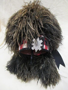 Pipers Feather Bonnet Scots Guards Style Triple Dice 5 Tail Type Scottish - Picture 1 of 8