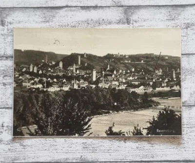 AK Ravensburg Architektur Turm Kirche Häuser Postkarte Ansichtskarte Deko alt - Bild 1 von 2