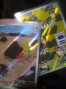 🔥Full Art, PACK FRESH Pidgey🐦 and Larvitar🦎 (2 Cards Total) FAST USA SHIPPER!