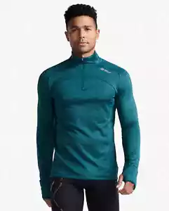 Nuevo 2XU Hombres Ignition 1/4 Cremallera Manga Larga Top Térmico XL X-Large (Jade) MR6830a - Imagen 1 de 7
