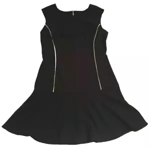 I.N. STUDIO Dress SIZE 12 BLACK Sleeveless FLARED SKIRT Round Neck RN 31310 - Picture 1 of 8