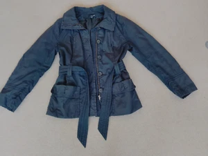 Damen Jacke Trench Coat Gr. 40 schwarz H&M mit Reißverschluss und Knöpfen - Bild 1 von 6