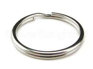 1000 Pack - 1" Key Rings - Split Key Ring - Strong Key Chain Key Fob Ring - 25mm - Picture 1 of 1