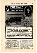 1909 Grabowsky Power Wagon Ad: Detroit.  Reverse has Rapid & Chase Truck Ads