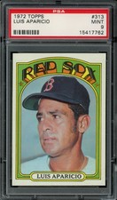 1972 Topps #313 LUIS APARICIO RED SOX HOF PSA 9 15417762