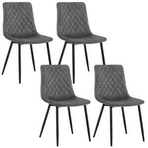 WOLTU 4 Pezzi/Set Sedia Da Pranzo in Velluto Sedia Da Cucina Scandinava Con Schi - Foto 1 di 9