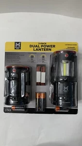 Dual Power LED LANTERN +FLASHLIGHT + Red Warning LIGHT + Batteries - Picture 1 of 5
