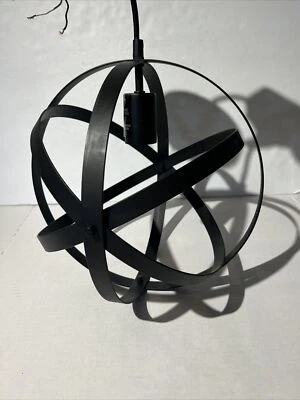 复古工业吊坠灯半冲洗安装吸顶灯带金属笼罩 — 第 1/4 张图片