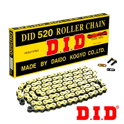 Cadena de moto DID dorada y negra 520 para KTM SX 125 144 150 250 300 Foto 1 de 2