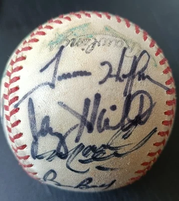 Béisbol firmado por Fernando Valenzuela, Trevor Hoffman, Bruce Bochy. Foto 1 de 4