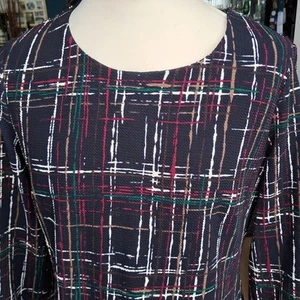 Smashed Lemon Dress, UK 18, Lined, Dark Blue/Black Abstract Pattern - Picture 1 of 6