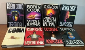 ROBIN COOK Vintage Hardcover Book Lot of 8 Coma Mutation Blindsight Coma HCDJ - Picture 1 of 5