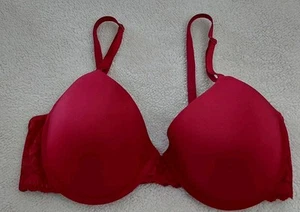 Maidenform Push-Up Bra Women's Size 38C Red Love Lace  - Picture 1 of 4