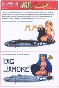 Kits World Decals 1/48 B-25J MITCHELL Bomber Meet Miss Runyon & Big Jamoke - Picture 1 of 3