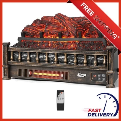 Eternal Flame 23" Infrared Electric Fireplace Logs with Remote Control, Bronze - Image 1 of 4