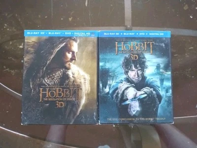 The Hobbit: The Battle of The Five Armies/Desolation Smaug (Blu-ray 3D) NEW Lot Foto 1 de 4