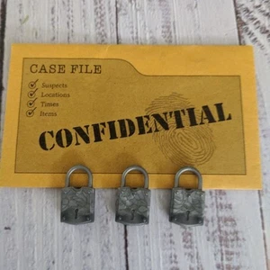 3 Locks w/Envelope for 2006 Clue DVD Board Game Replacement - Picture 1 of 4
