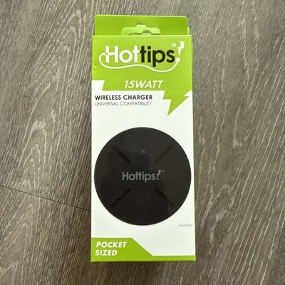 15 Watt Wireless Charger Hottips Fast Wireless Charging Pad, Black Universal - Image 1 of 4