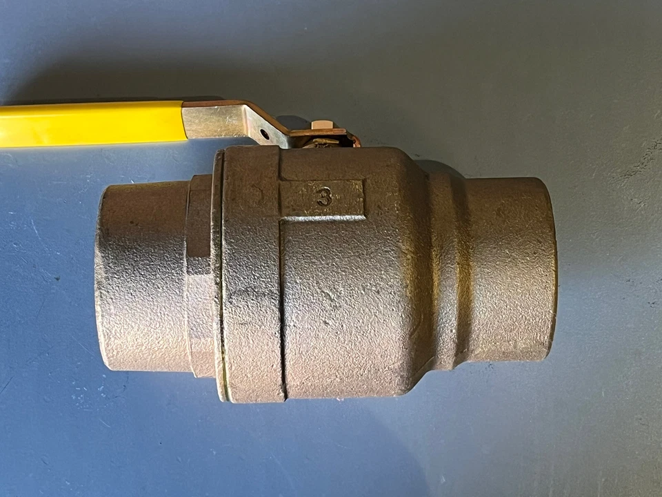 3” Solder (CxC), Standard Port, Bronze Ball Valve, 600 WOG, 150 WSP, MADE IN USA - Image 1 of 4