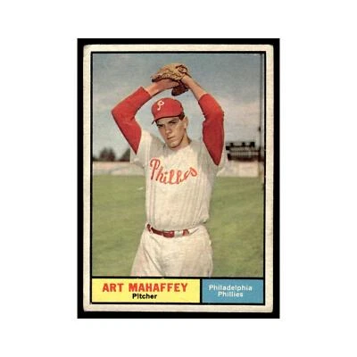1961 Topps Baseball Card Art Mahaffey Phillies #433 - Image 1 of 3