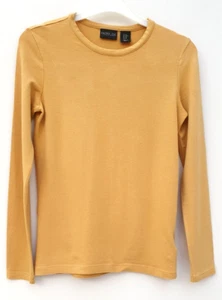 Rachel Zoe Top T-shirt, Yellow/Gold, Size 10, Cotton /Modal, Long Sleeves - Picture 1 of 4