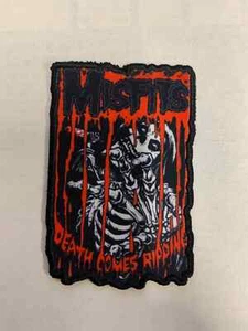 MISFITS DEATH COMES RIPPING PRINTED SEW ON PATCH OFFICIALLY LICENSED PATCH - Picture 1 of 7
