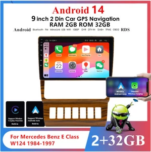 9'' Stereo Radio GPS Navigation For Mercedes Benz E Class W124 1984-1997 Carplay - Bild 1 von 23