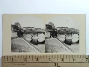 Dresden Germany Steinbrücke Stereoview FRÜH Antik um 1860 Jahre Y20573 - Bild 1 von 2